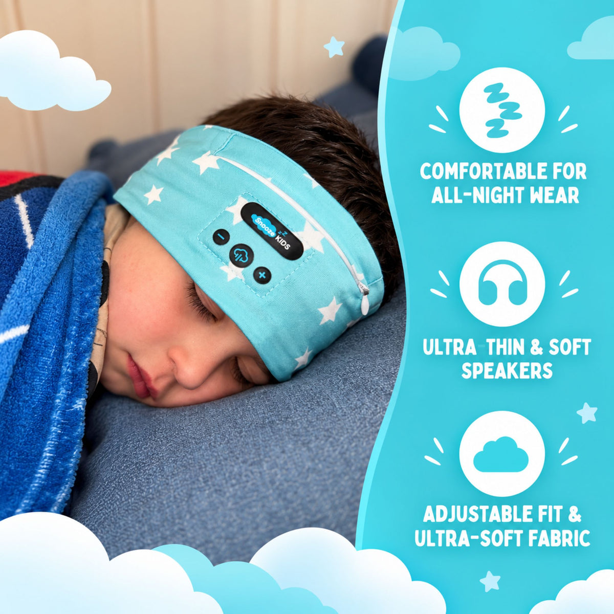 SnoozeBand™ Kids - Bluetooth Sleep Headphones